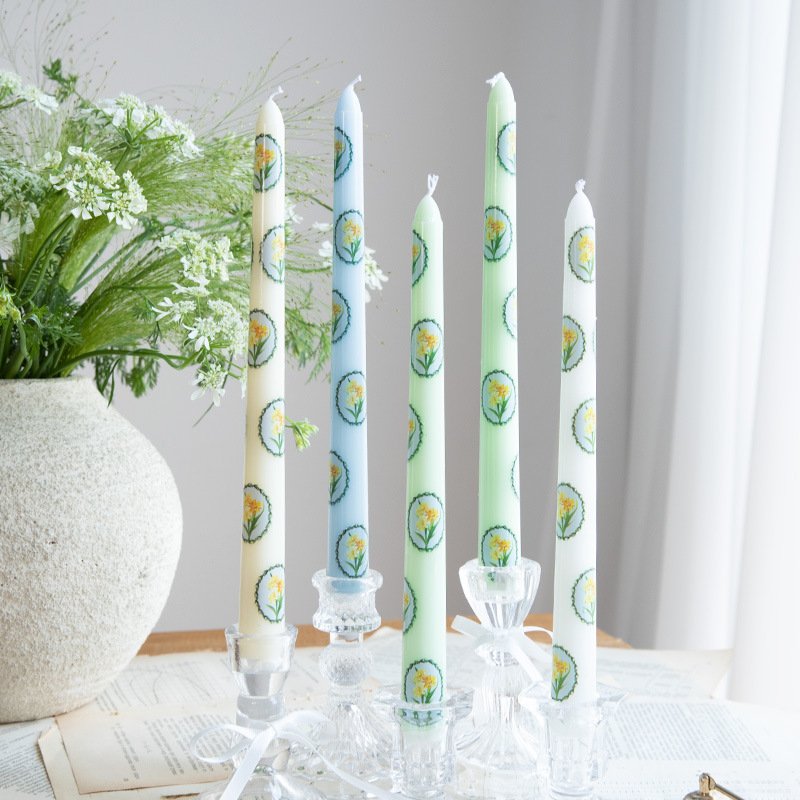 Custom 25 cm Printed Taper Candles – Design 6
