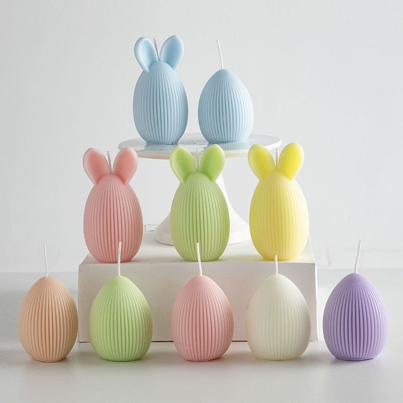Custom Easter Bunny Egg Scented Candle – Design 2