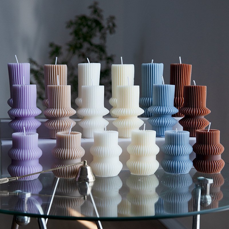 Custom Geometric Scented Candle – Design 2