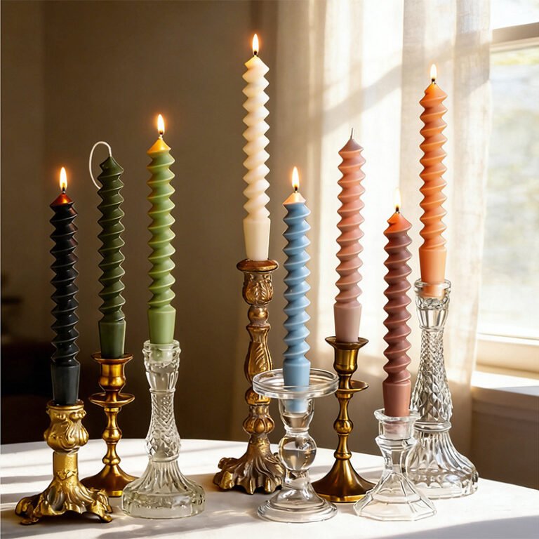 Custom Spiral Taper Candles – Design 2
