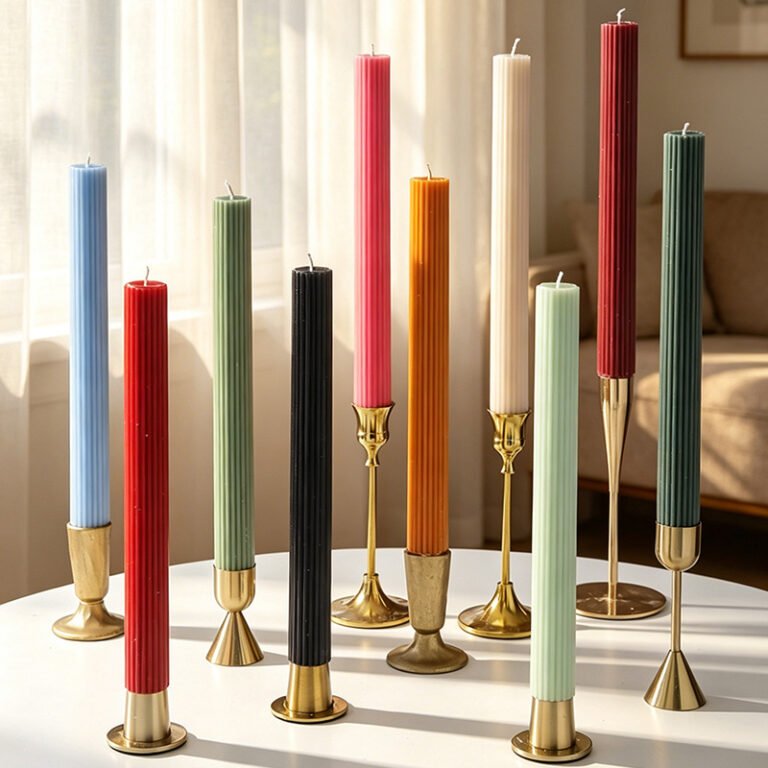 Custom 27 cm Ribbed Taper Candles