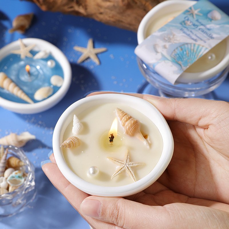 Custom Plaster Shell Starfish Scented Candle