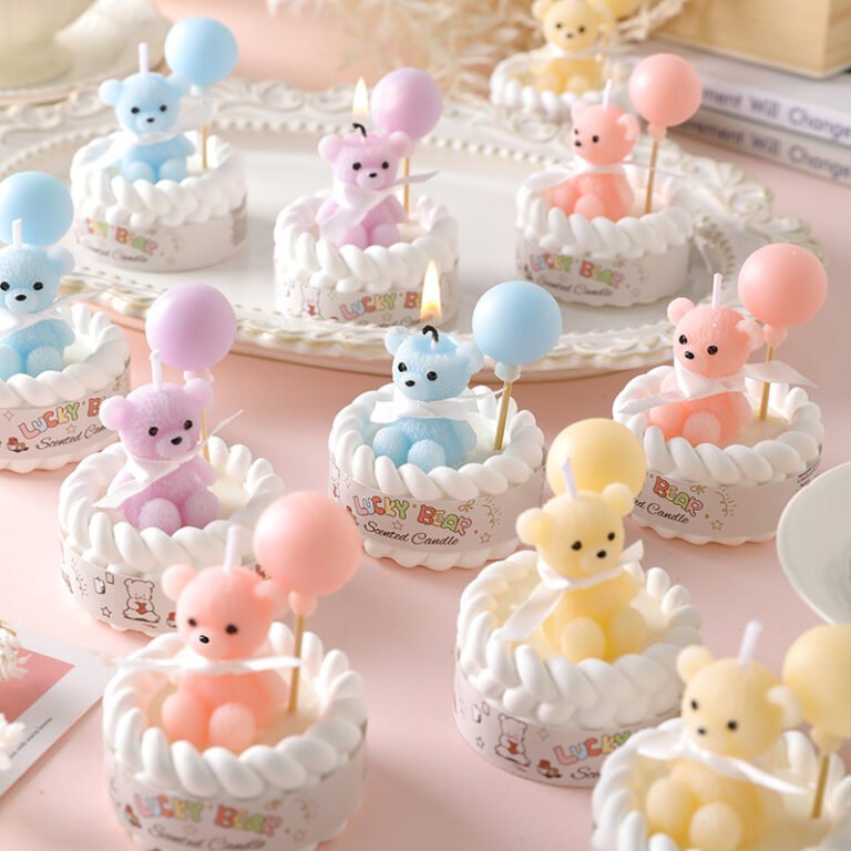 Custom Plaster Bear Cake Scented Candle