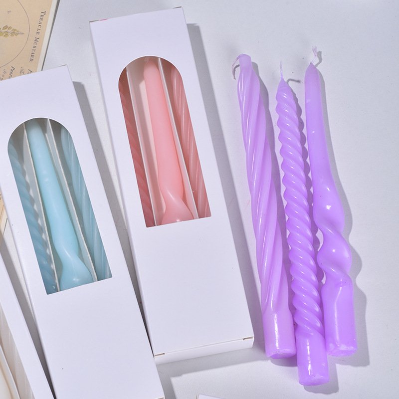 Custom Spiral Taper Candles – Design 4