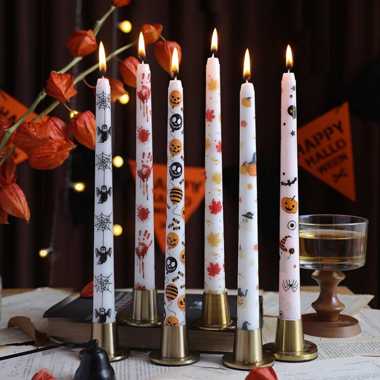 Custom 25 cm Halloween Printed Taper Candles
