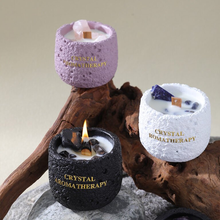 Custom Cement Crystal Decorative Scented Candle