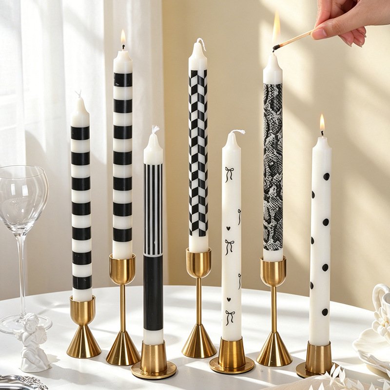 Custom 25 cm Ribbed Taper Candles