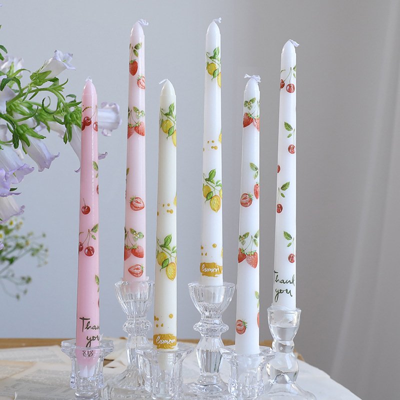 Custom 25 cm Printed Taper Candles – Design 4