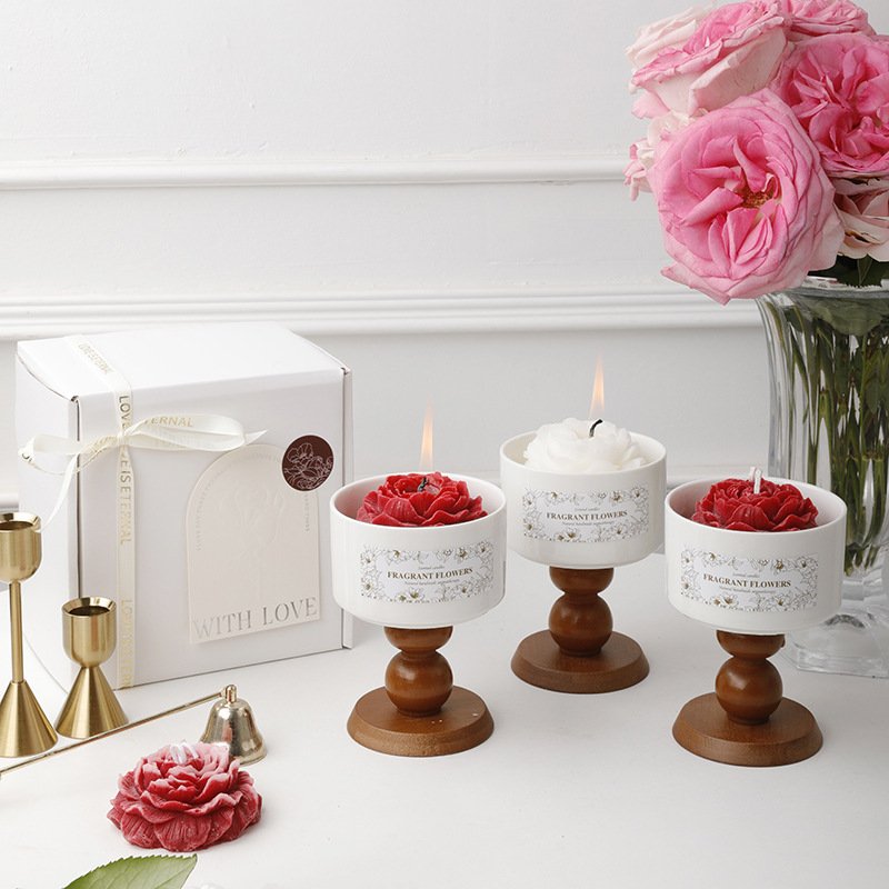 Custom Vintage Gift Set Camellia Scented Candle Gift Set