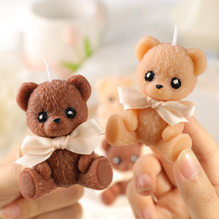 Custom Realistic Teddy Bear Bear Scented Candle