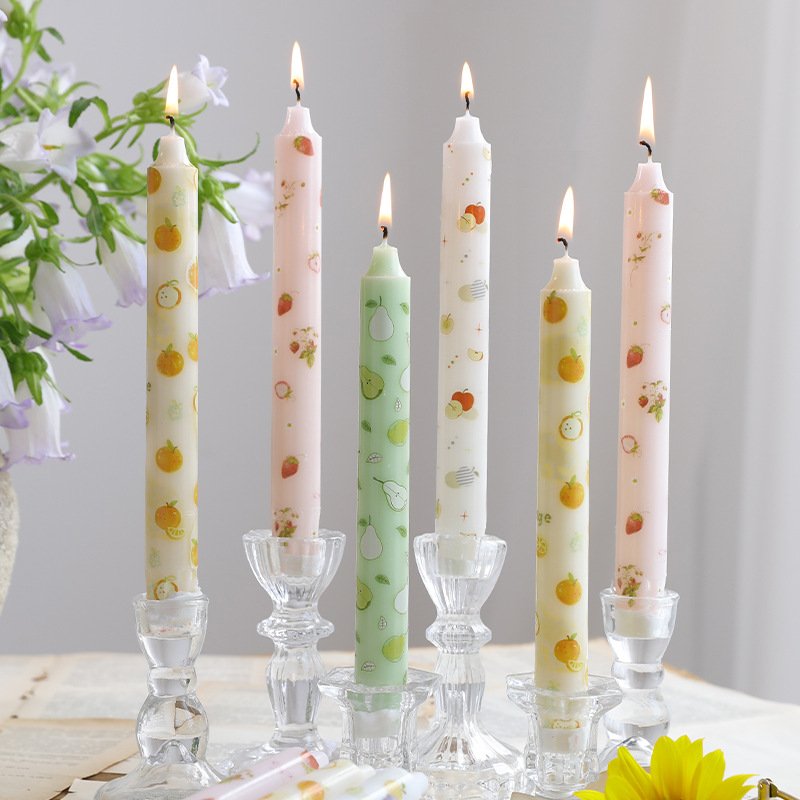 Custom 20 cm Printed Taper Candles – Design 2