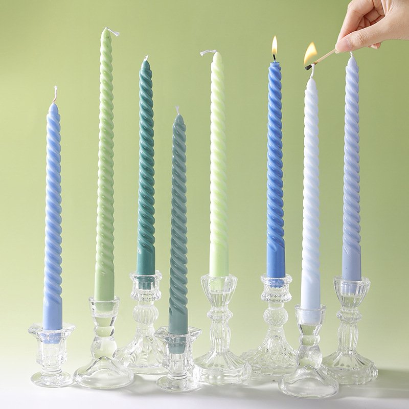Custom 30 cm Spiral Unscented Taper Candles