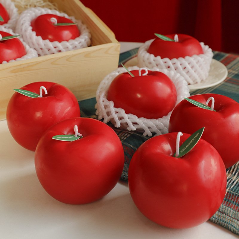 Custom Realistic Apple Fruit Scented Candle