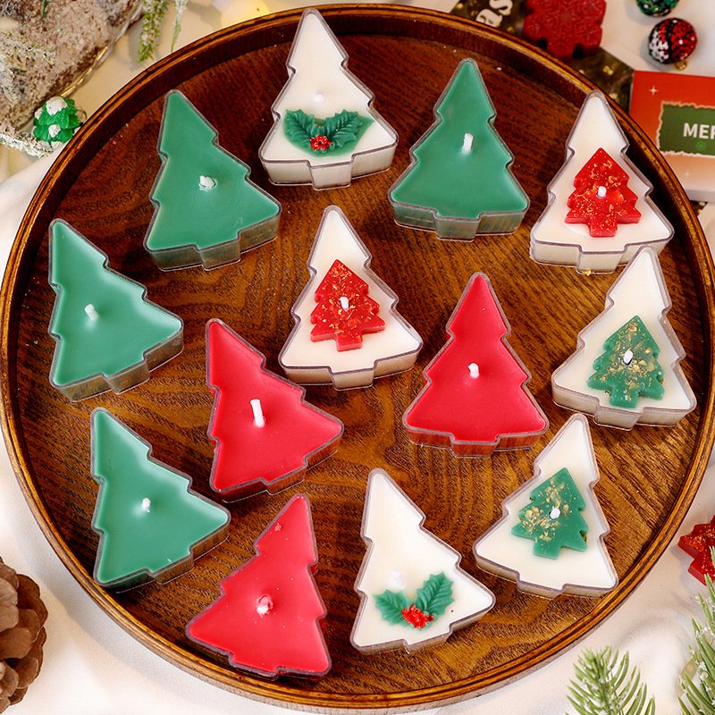 Custom Christmas Tree Mini Tealight Candles