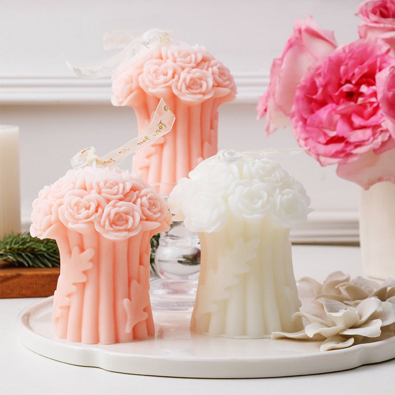 Custom Valentine’s Day Rose Floral Bouquet Floral Scented Candle