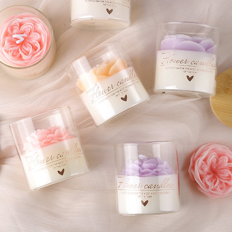 Custom Glass Jar Floral Scented Candle