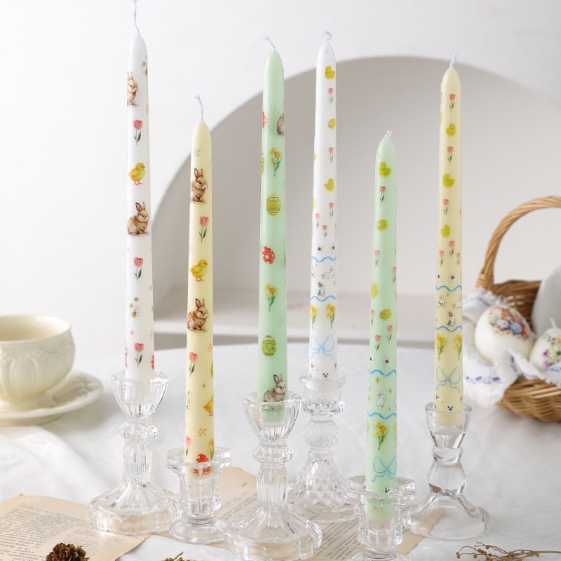 Custom 25 cm Easter Printed Taper Candles
