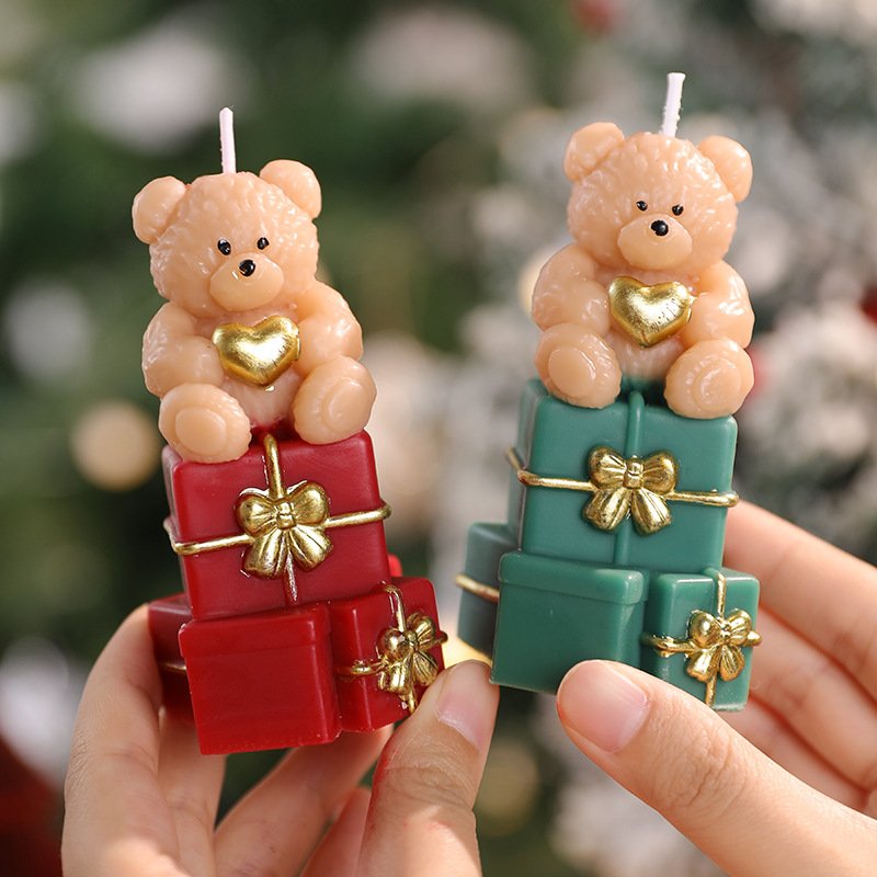Custom Christmas Bear Scented Candle