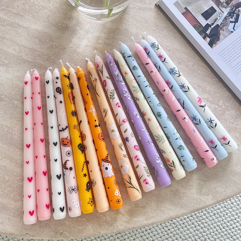 Custom 25 cm Printed Taper Candles – Design 5