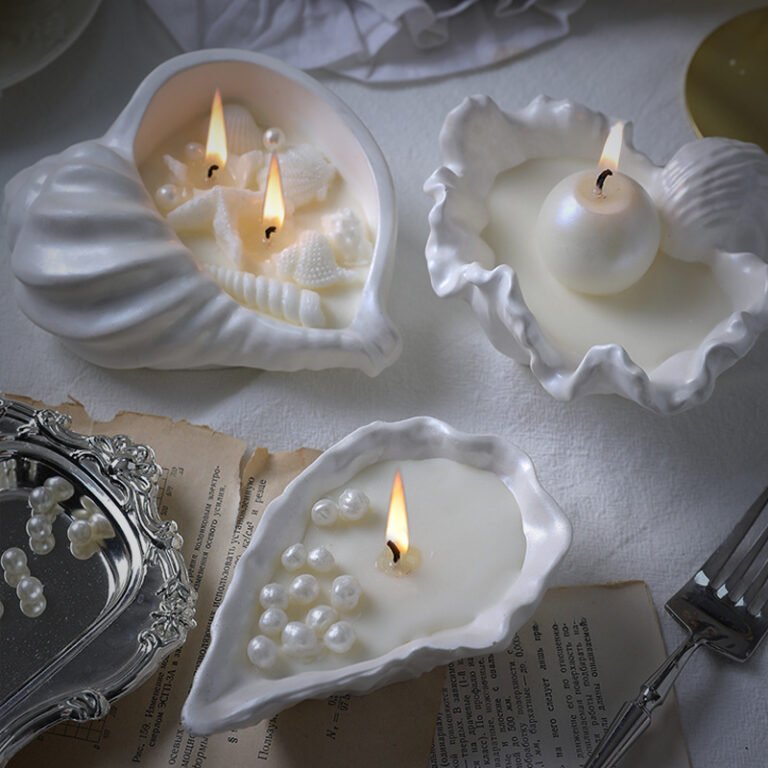 Custom Plaster Pearl Seashell Seashell Scented Candle