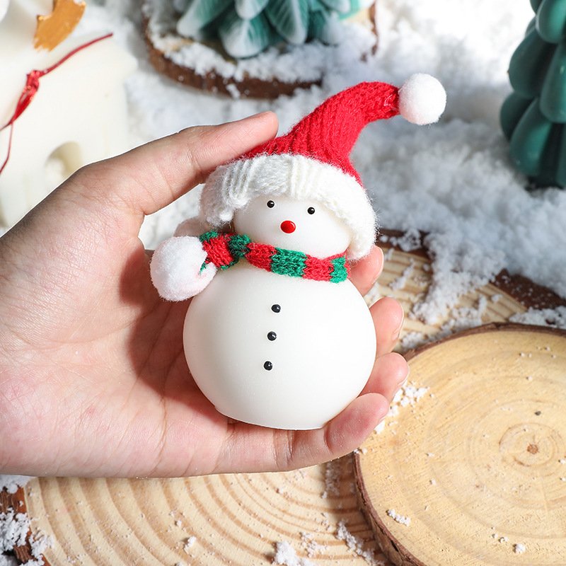 Custom Christmas Snowman Scented Candle