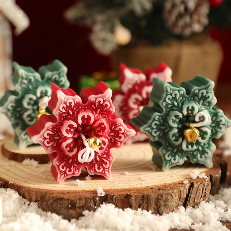Custom Christmas Gift Set Snowflake Scented Candle – Design 2