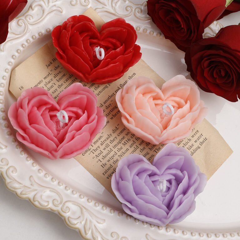 Custom Valentine’s Day Heart Rose Scented Candle