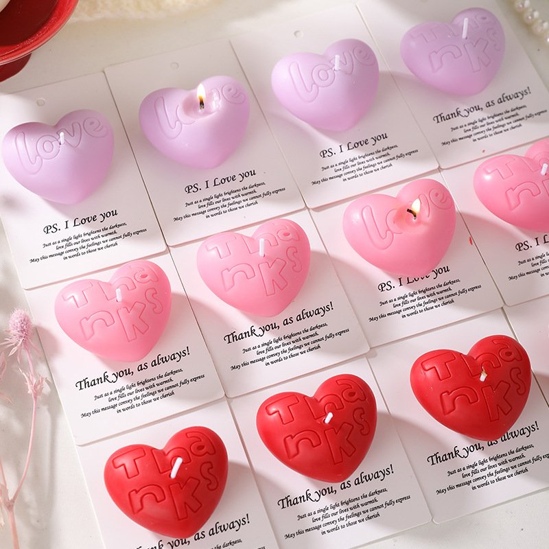 Custom Valentine’s Day Mini Heart Scented Candle – Design 2