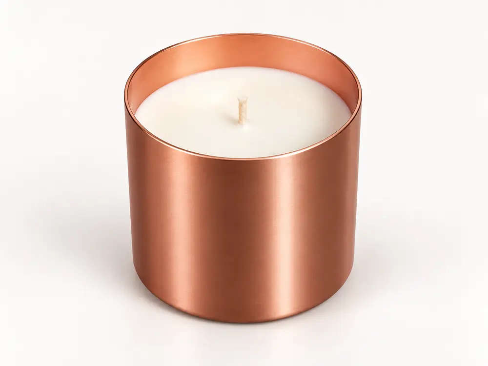 Custom Soy Wax Candle in Rose Gold Copper Holder