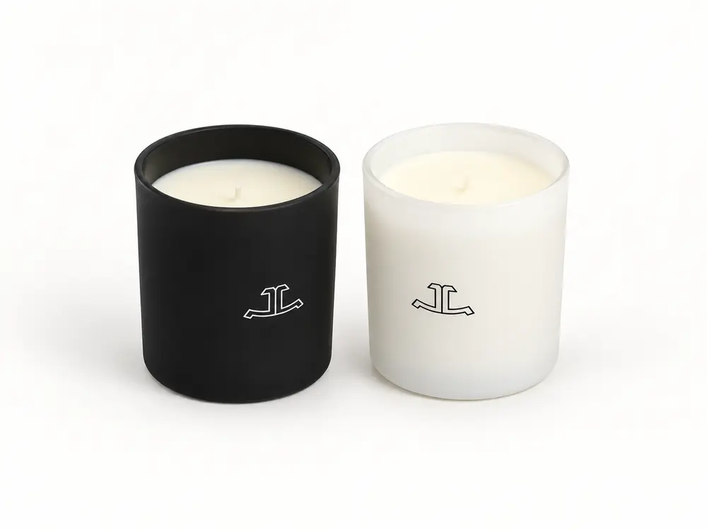 Custom 160g Scented Candle in Black Glass Holder