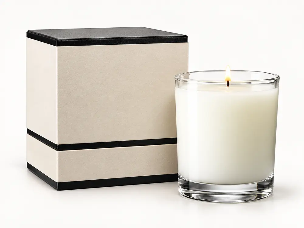 Custom Scented Candle in Glass Jar, with Nice Packing