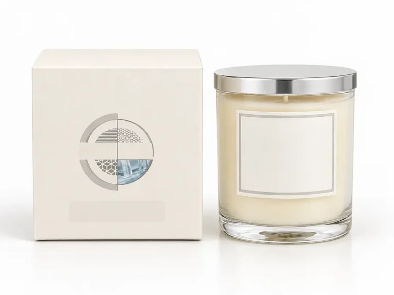 Custom Soy Wax Candle with Folding Box Packaging