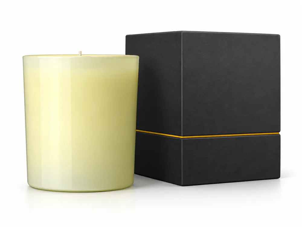 Custom Scented Candle in Glass Jar Made of 100% Natural Soy Wax