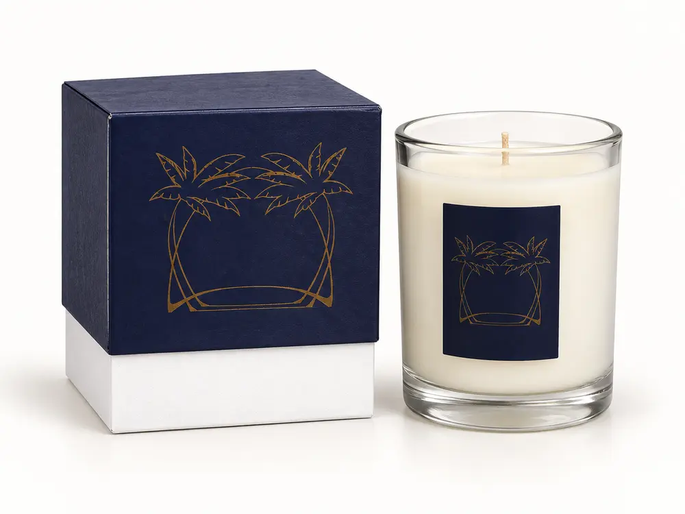 Custom 100% Natural Soy Wax Scented Glass Candle