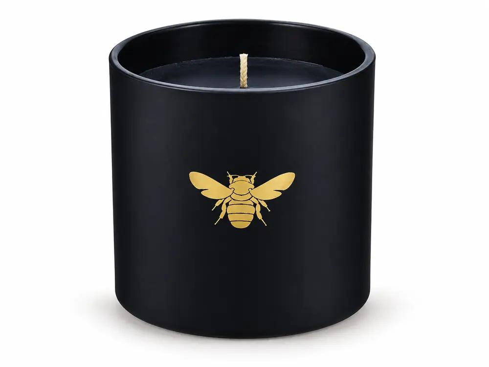 Custom Matt Black Glass Jar Scented Soy Candles