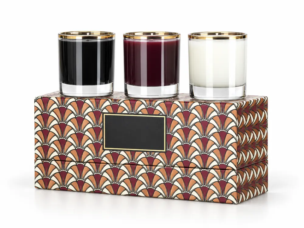 Custom Handmade Scented Candles in Glass with Nice Printing, Eco-Friendly and Long Burning Time