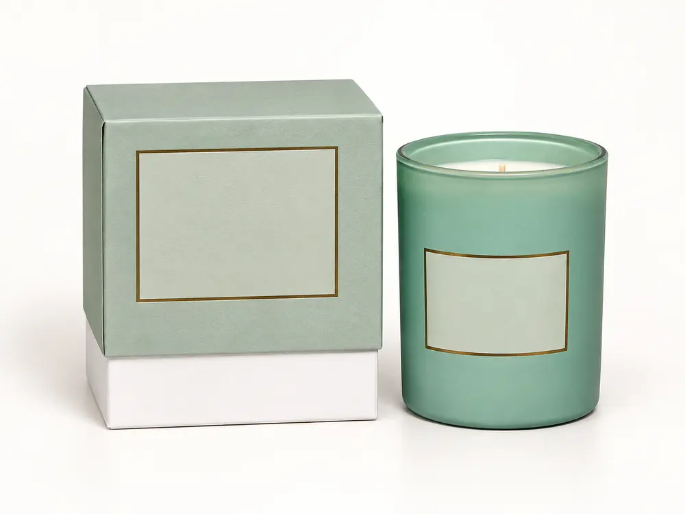 Custom Scented Candle in Glass Jar with Gift Box