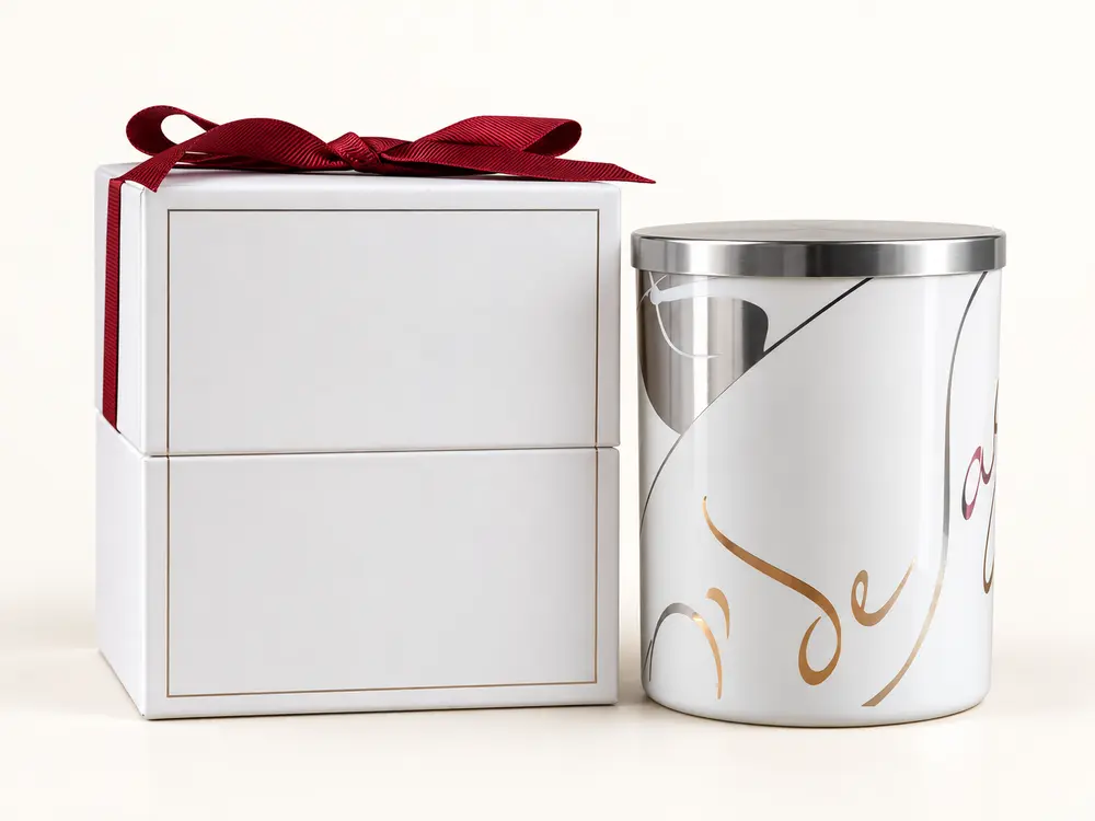 Custom Natural Soy Wax Candle in Glass with Gift Box