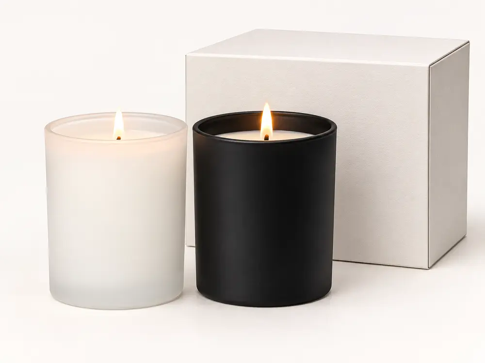 Custom Decorative Scented Candle in Glass Jar with Nice Box
