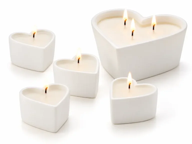 Custom Natural Soy Wax Candle with Heart Shape