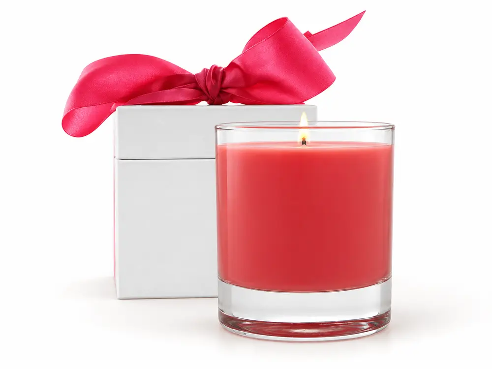 Custom Aroma Scented Candle in Glass Jar, with Bowknot Packing
