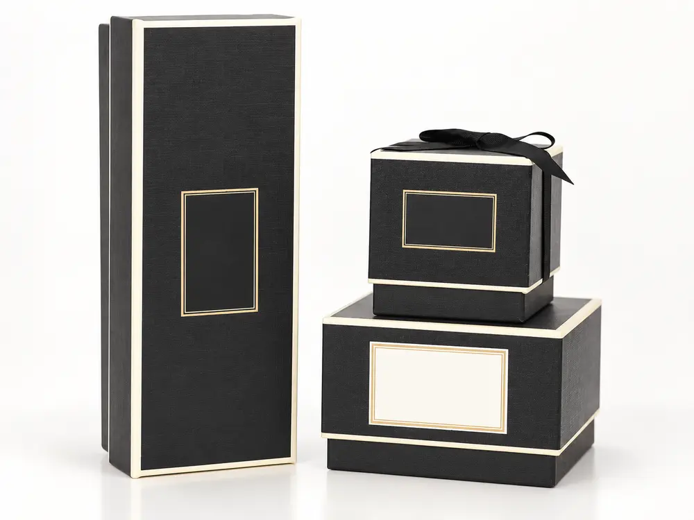 Custom Scented Soy Wax Candle in Black Gift Box