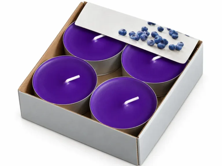 Custom Purple Scented Tealight Candles for Christmas