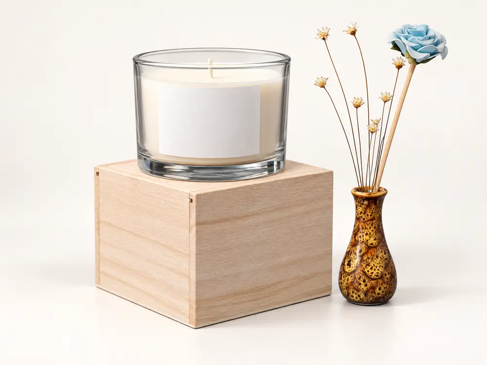 Custom Luxurious Aromatherapy Candles, Custom Glass Jar Scented Candles
