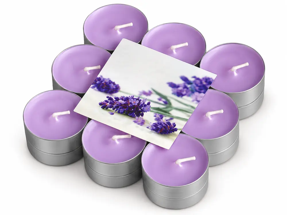 Custom Lilac Blossom Tealight Pink Color Candles for Decoration