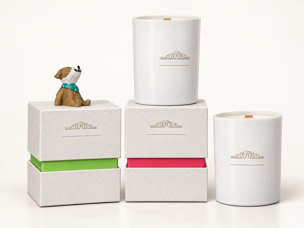 Custom Scented Candles, Natural Soy Wax Candle with Wooden Wick