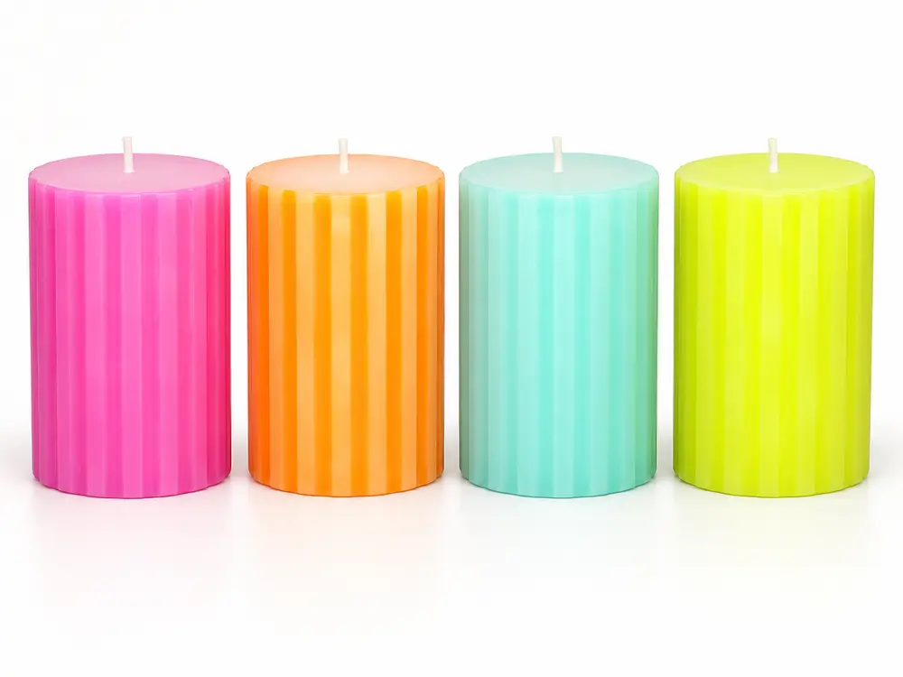 Custom Colorful Scente Pillar Candle for Decoration