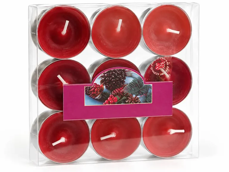 Custom Red Scented Tealight Candles for Christmas