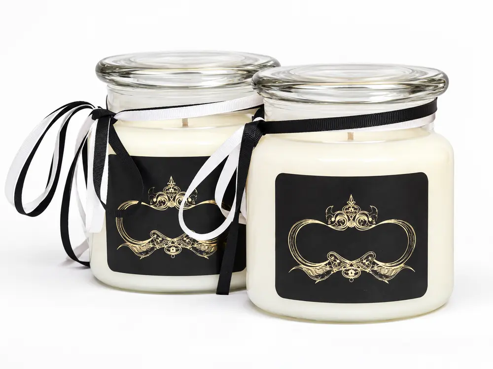 Custom Scented Candle in Glass Holder for Home Decoration