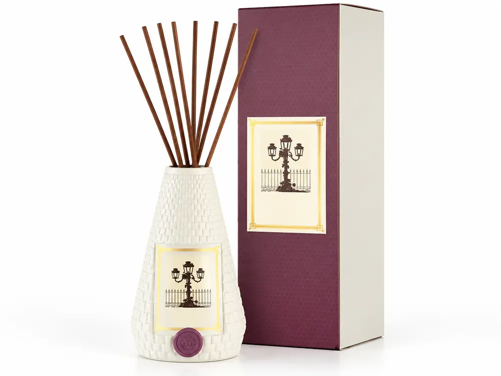 Custom Glass Holder Aroma Reed Diffuser with Wooden Sticks